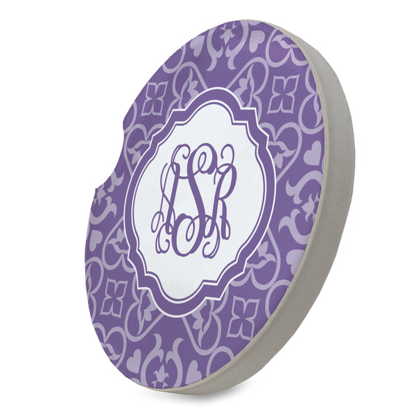 Lotus Flower Sandstone Car Coaster - STANDING ANGLE