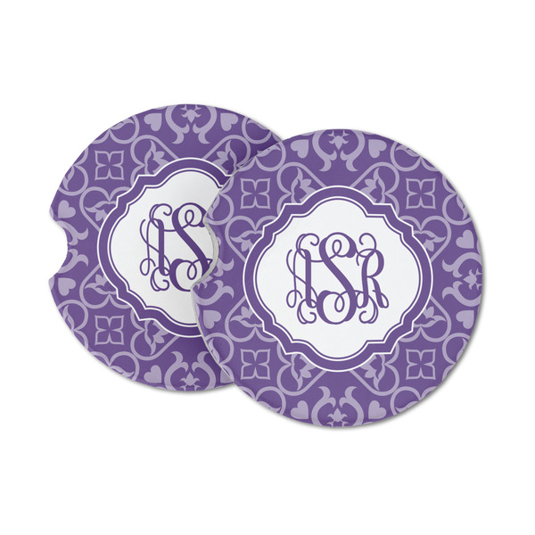 Custom Lotus Flower Sandstone Car Coasters (Personalized)