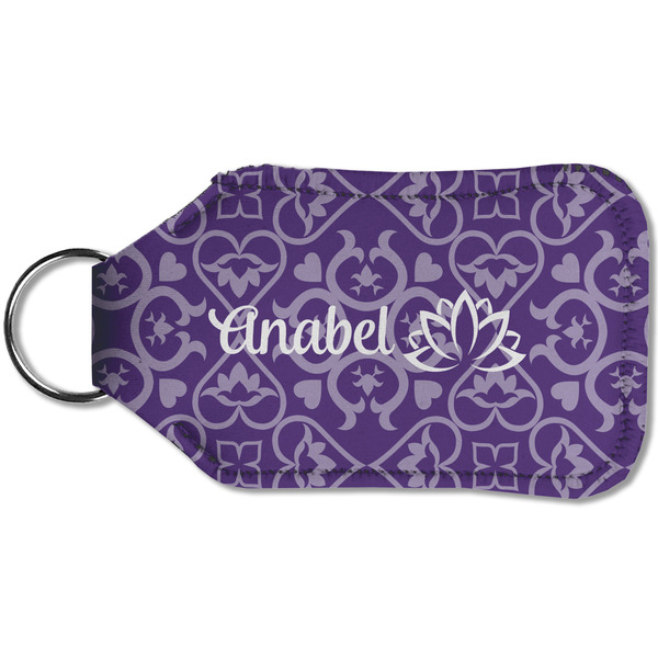 Lotus Flower Sanitizer Holder Keychain - Small (Back)