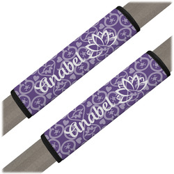 Lotus Flower Seat Belt Covers (Set of 2) (Personalized)