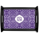 Lotus Flower Black Wooden Tray - Small (Personalized)