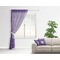 Lotus Flower Sheer Curtain With Window and Rod - in Room Matching Pillow