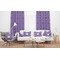 Lotus Flower Sheer and Custom Curtains in Room with Matching Pillows