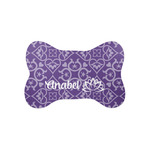 Lotus Flower Bone Shaped Dog Food Mat (Small) (Personalized)