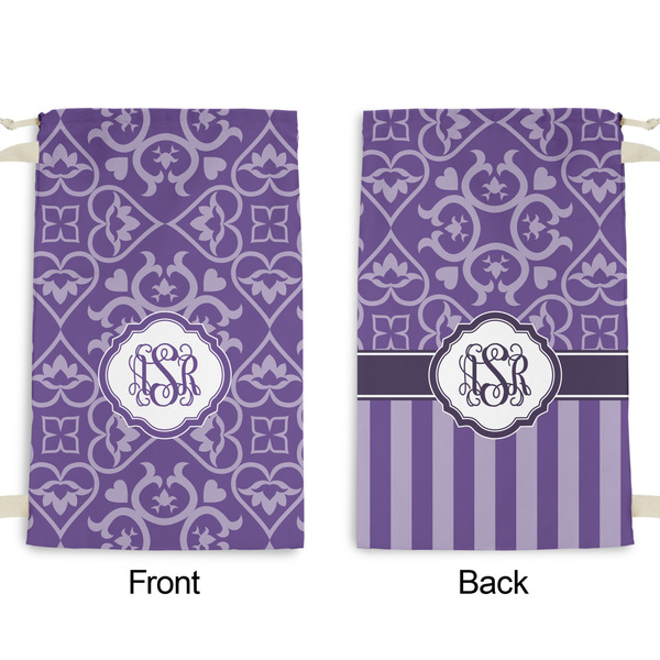 Lotus Flower Small Laundry Bag - Front & Back View