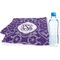 Lotus Flower Sports Towel Folded with Water Bottle