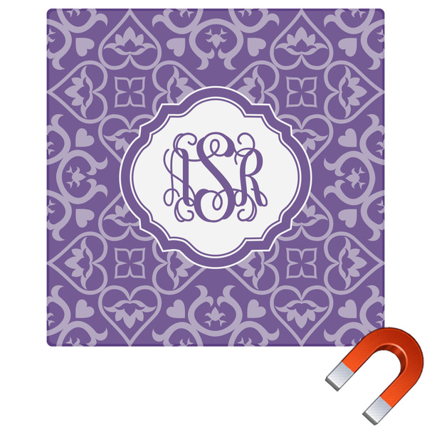 Custom Lotus Flower Square Car Magnet - 6" (Personalized)