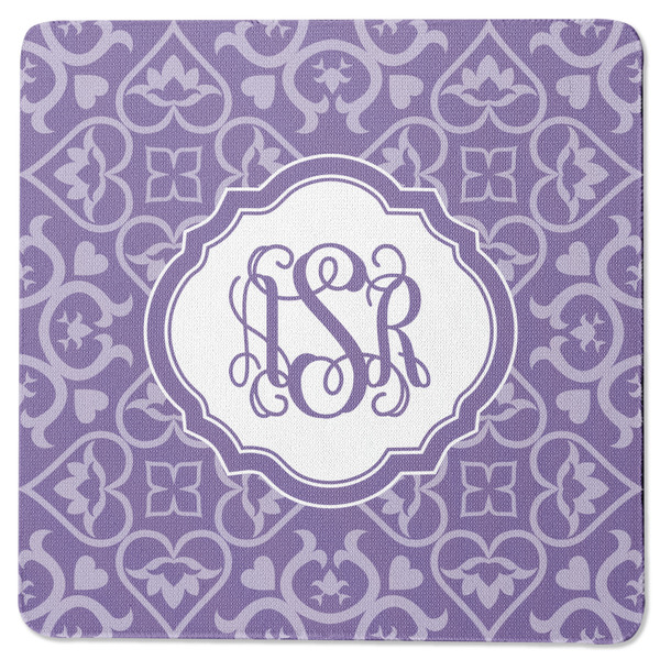 Custom Lotus Flower Square Rubber Backed Coaster (Personalized)