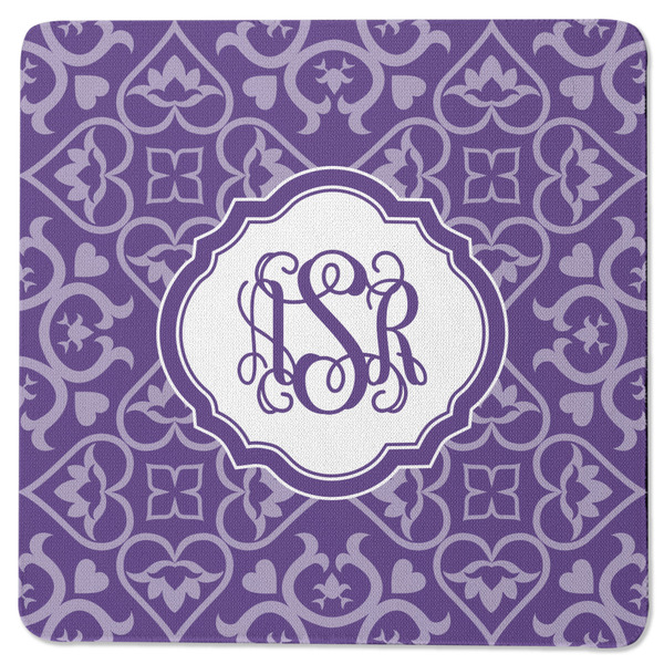 Custom Lotus Flower Square Rubber Backed Coaster (Personalized)