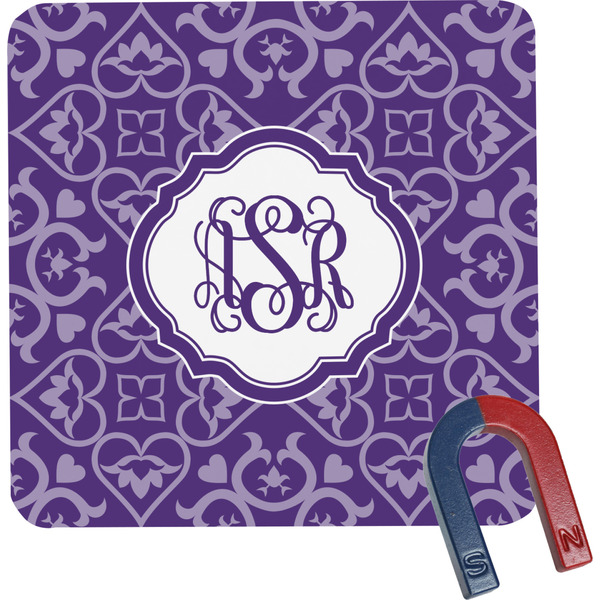 Custom Lotus Flower Square Fridge Magnet (Personalized)