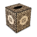 Lotus Flower Wood Tissue Box Cover (Personalized)