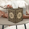 Lotus Flower Square Tissue Box Covers - Wood - In Context