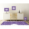 Lotus Flower Square Wall Decal Wooden Desk