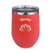Lotus Flower Stemless Stainless Steel Wine Tumbler - Coral - Double Sided (Personalized)