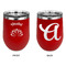 Lotus Flower Stainless Wine Tumblers - Red - Double Sided - Approval