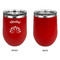 Lotus Flower Stainless Wine Tumblers - Red - Single Sided - Approval