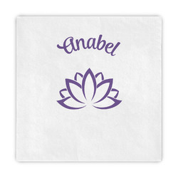 Lotus Flower Standard Decorative Napkins (Personalized)