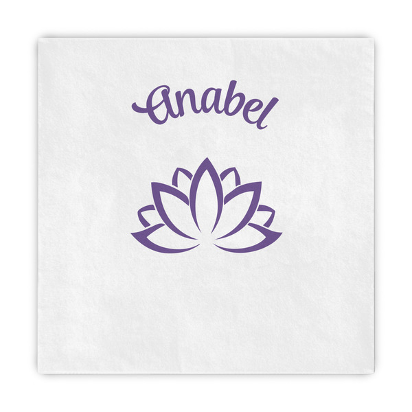Custom Lotus Flower Standard Decorative Napkins (Personalized)