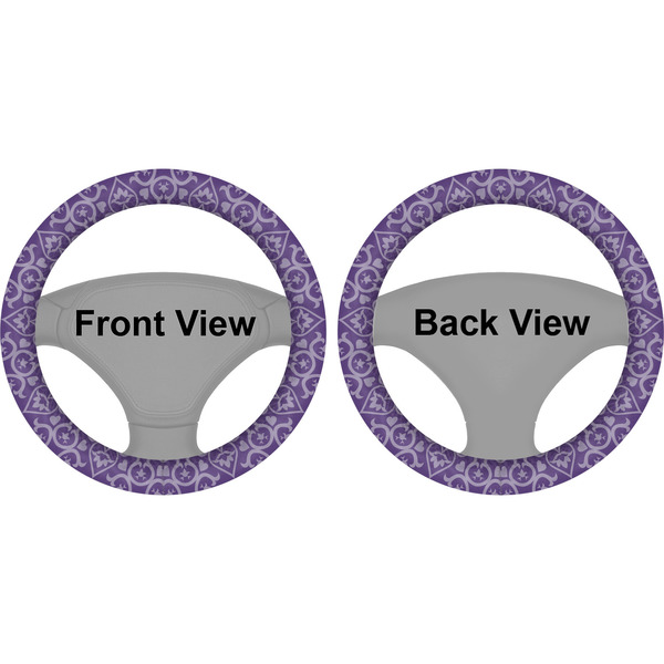 Lotus Flower Steering Wheel Cover- Front and Back