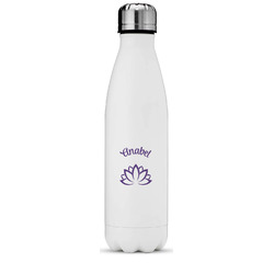 Lotus Flower Water Bottle - 17 oz. - Stainless Steel - Full Color Printing (Personalized)