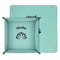 Lotus Flower Teal Faux Leather Valet Trays - PARENT MAIN