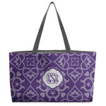 Lotus Flower Beach Totes Bag - w/ Black Handles (Personalized)