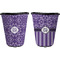 Lotus Flower Trash Can Black - Front and Back - Apvl