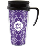 Lotus Flower Acrylic Travel Mug with Handle (Personalized)