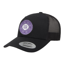 Lotus Flower Trucker Hat - Black (Personalized)