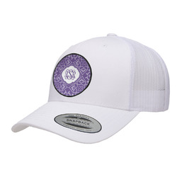 Lotus Flower Trucker Hat - White (Personalized)