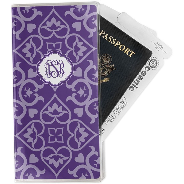 Custom Lotus Flower Travel Document Holder