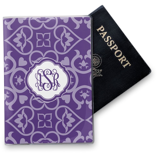 Custom Lotus Flower Vinyl Passport Holder (Personalized)