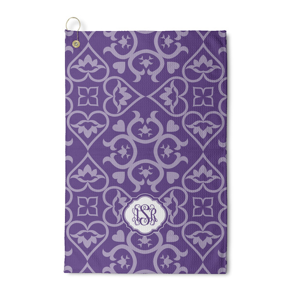 Custom Lotus Flower Waffle Weave Golf Towel (Personalized)