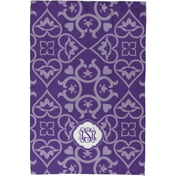 Lotus Flower Waffle Weave Towel - Full Color Print - Approval Image