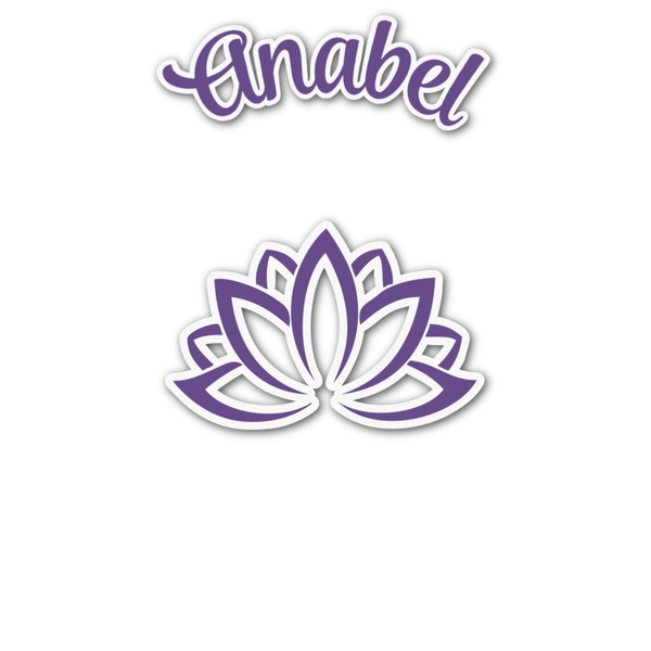 Custom Lotus Flower Graphic Decal - XLarge (Personalized)
