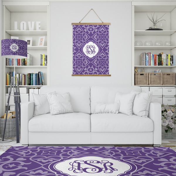 Lotus Flower Wall Hanging Tapestry - Portrait - IN CONTEXT