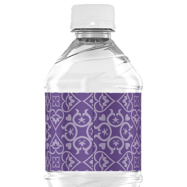 Lotus Flower Water Bottle Label - Back View