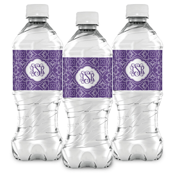 Lotus Flower Water Bottle Labels - Front View