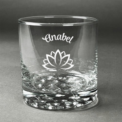 Lotus Flower Whiskey Glass (Single) (Personalized)