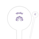 Lotus Flower Round Plastic Food Picks (Personalized)