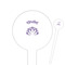 Lotus Flower Round Plastic Food Picks (Personalized)