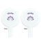 Lotus Flower White Plastic 7" Stir Stick - Double Sided - Round - Front & Back