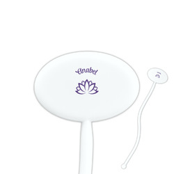 Lotus Flower Oval Plastic Stir Sticks (Personalized)
