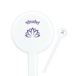 Lotus Flower Round Plastic Stir Sticks (Personalized)