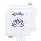 Lotus Flower White Plastic Stir Stick - Single Sided - Square - Approval