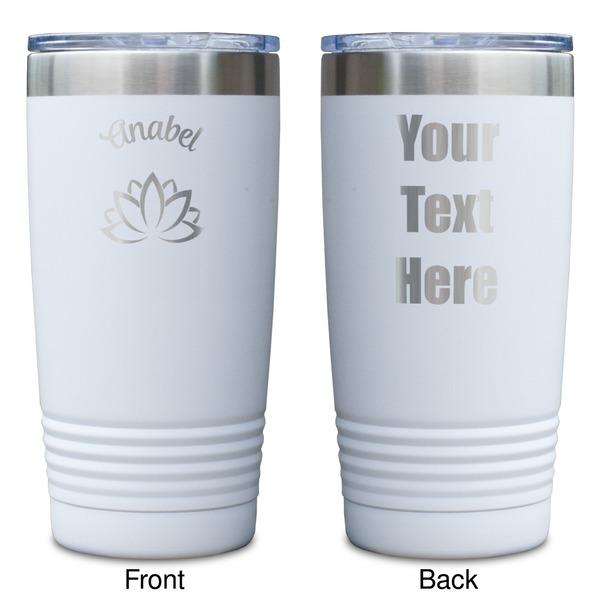 Lotus Flower White Polar Camel Tumbler - 20oz - Double Sided - Approval