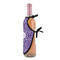 Lotus Flower Wine Bottle Apron - DETAIL WITH CLIP ON NECK