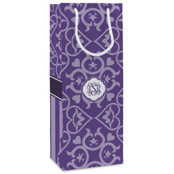 Lotus Flower Wine Gift Bags - Matte (Personalized)