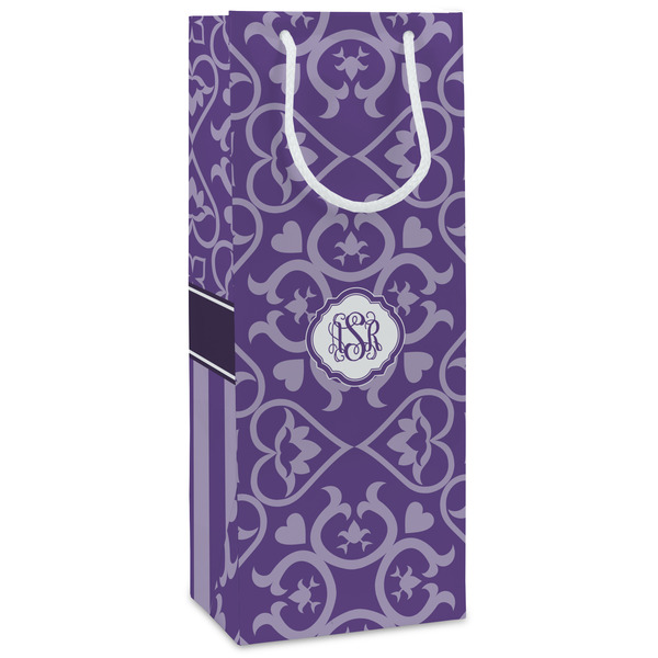 Custom Lotus Flower Wine Gift Bags - Matte (Personalized)