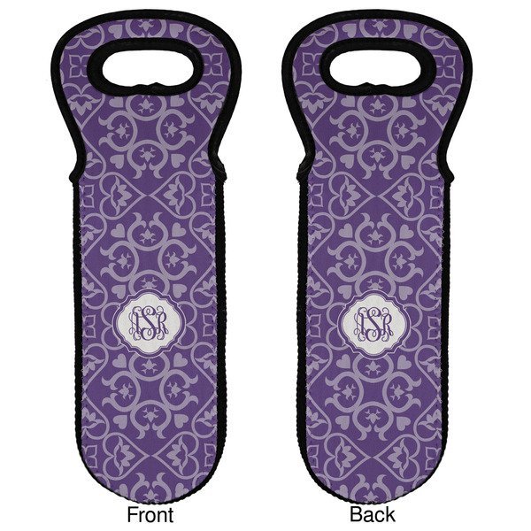 Lotus Flower Wine Tote Front & Back